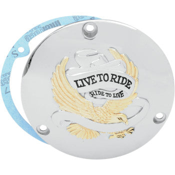 3 HOLE Live to Ride Derby Cover 1107-0156