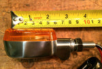 MINI MOTORCYCLE TURN SIGNALS Universal Polished Amber Lens Dual Filament Harley