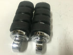 ISO Footpegs Harley Softail Sportster Dyna FXR Chrome Rubber Pegs Male Mount
