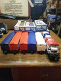 Vtg LIONEL SPIRIT OF 76 O GAUGE Locomotive and Freight Car Set 6 Railroad Train