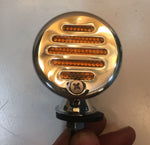 HARLEY CHROME TURN SIGNAL with Grill Cover Chopper Bobber Dual Filament