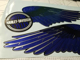 Gas Tank Decals Harley FLH Shovelhead Ball Wing Pr Stickers Blue FLT Vintage FX