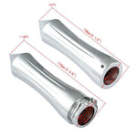 Billet Chrome Pointed Grips Harley Chopper Softail Sportster Dyna Touring Cable