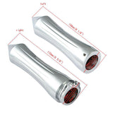 Billet Chrome Pointed Grips Harley Chopper Softail Sportster Dyna Touring Cable