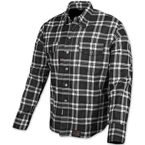 Speed and Strength Men's Nine Reinforced Moto Shirt black\white
