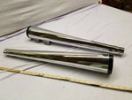 Chrome 4" Slip On Mufflers Harley Touring Revolver Flus Ultra Classic Glide King