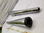 Chrome 4" Slip On Mufflers Harley Touring Revolver Flus Ultra Classic Glide King