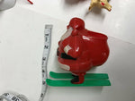 VTG ROSCO MILLER HARD PLASTIC CHRISTMAS SANTA GLOWS LIGHT 50'S DECO SKIIS