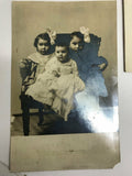 LOT OF 3 OLD PHOTOS FAMILY ARCHITECTURE POST CARDS