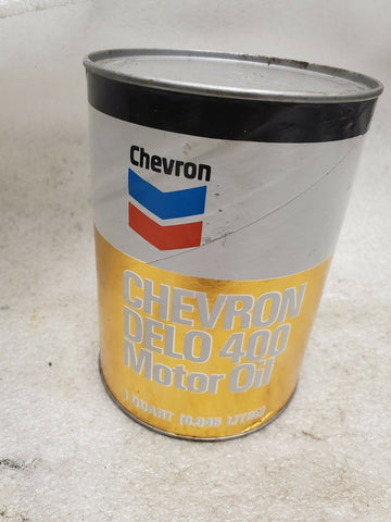 Vintage Chevron Delo 400 Motor Oil New Can Full Collectible 70's Service station