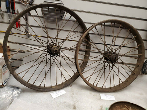 1900's Indian Front Wheel Hendee Vintage Unrestored Orig Nice Powerplus Twin Sin