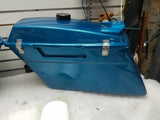 Police Saddlebags Harley Touring FLH 1993-2013 OEM Teal Ultra Class Glide Elec!!