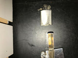 2 VINTAGE ZIPPO SLIM LIGHTERS 1962 1975 STRIPES PLAIN TOBACCIANA MOVIE SET