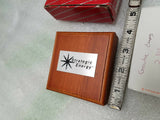 Executive strategic energy Institute compass Desk Wooden Box Case Chrome NEW!