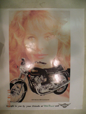 Poster 1973 Norton 750 Commando vintage classic advertisment 25x22 motorcycle