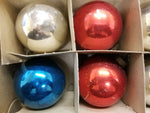 Box of 1 Dozen Vintage Mercury Glass {?} Christmas Bulbs  Collectible Holiday