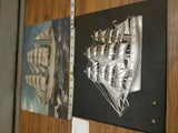 Vintage Antique 3d Ship Sailboat Picture Wall Nautical Sea Ocean Plaque Rustic