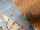 Vintage Antique 3d Ship Sailboat Picture Wall Nautical Sea Ocean Plaque Rustic