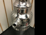 VTG CHROME COCKTAIL SHAKER RED LUCITE HANDLE SPOUT BARWARE MOVIE PROP TAVERN BAR