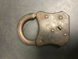 Vintage 1930's Rugby Padlock Miller Lock Co. Philadelphia Football Lock No Key N