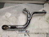 Lake 2 into 1 Turnout Header Exhaust Pipe Harley Softail Dyna Chopper Evo Twin C