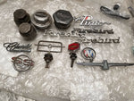 Vintage Hubcaps Trim Firebird Emblems Badges Hood ornaments Ford Chevy Thunderbi