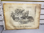 Antique Picture Poster Wolcott CT Police Dep Harley JD Teens Motorcycle Indian