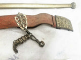 Pair Swords Antique Belt Clauberg Solingen Knights Golden Eagle Militia 1890's
