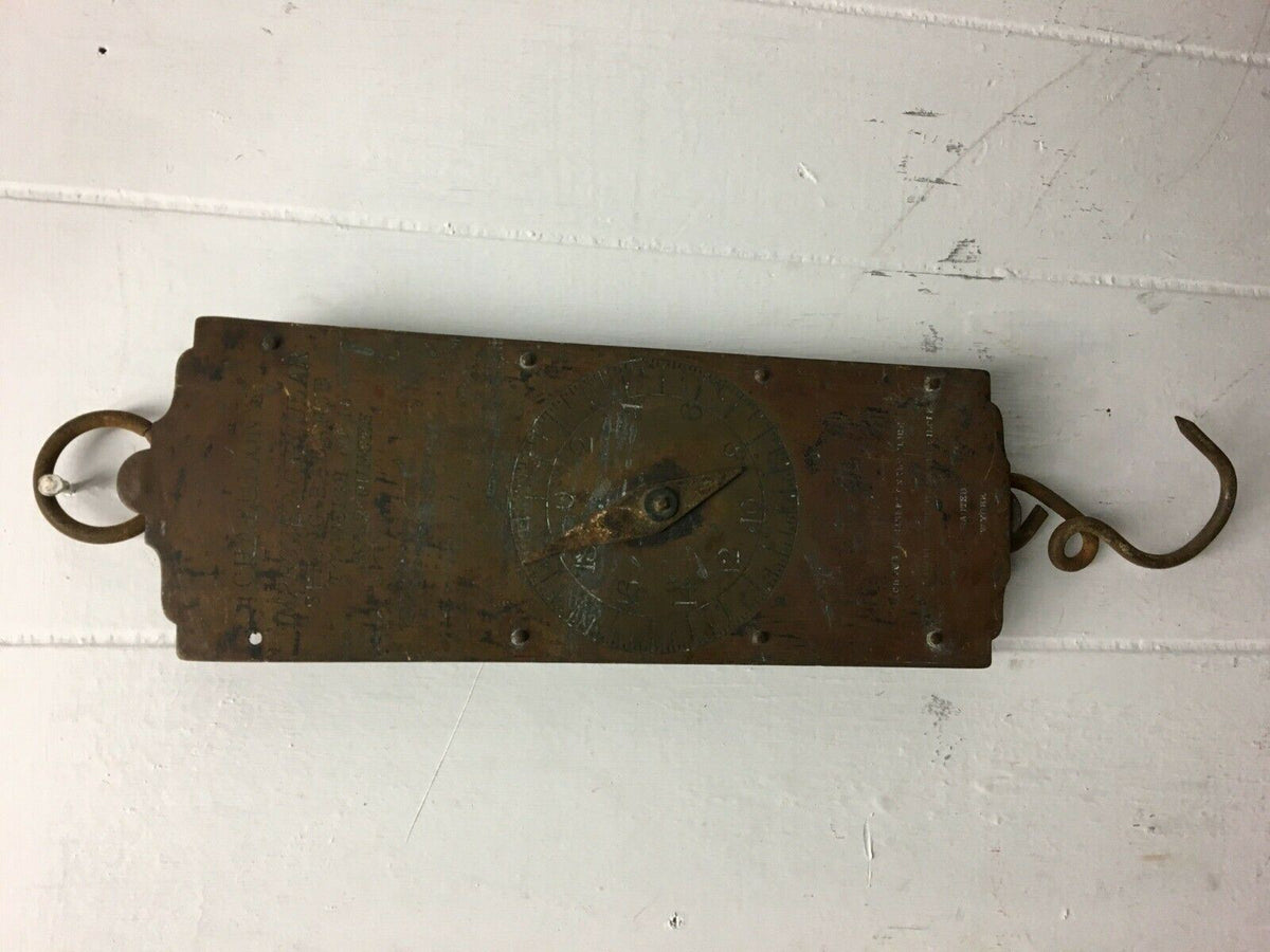 Vtg BRASS Chatillon Improved Circular Spring Balance 60lb. Milk Scale ...