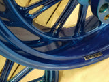 PM Performance Machine Custom Wheels Harley Chopper 18x8.5 3.5x18 Softail Blue