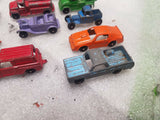 Vintage Toostie Toys Cars Lot Truck MG sedan Drag Race 50's Roadster Sedan trans
