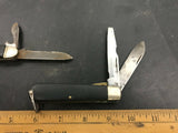 Vintage Two Folding Pocket Knives Electricians Knife  Camillus Kent Black Handle
