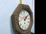 VINTAGE MIRRO PRODUCTS COCA-COLA WALL CLOCK W/PENDULUM HIGH POINT N.C. TICK TOCK