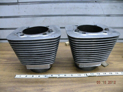 PAIR CYLINDERS REVTECH 100" ENGINE MOTOR POLISHED STD BORE TLC BIG BORE 4"