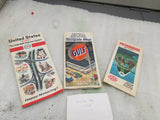 Antique Maps PA DE Md Wv Guide Map 1950's Vintage AAA ENCO Gulf Oil Collectible!