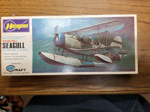 Vintage Hasegawa Curtiss Soc-3 Seagull Navy Scout Seaplane Model Kit Collect NIB