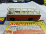 Vintage Mint Lesney Matchbox Toy Car Box #68 Mercedes coach Bus Orange