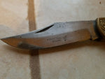 Vintage Pocket Knife Fancy Whitetail Cutlery Redbone handle Folding 3" Engraved
