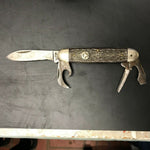 VINTAGE ULSTER BOY SCOUT POCKET KNIFE 4 BLADE 3 5/8" NO SHACKLE NICE HIKE CAMP