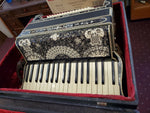 Vintage Accordian excelsior special model in Case Very Nice Laid out Fancy Delux