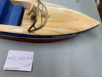 Vintage Schylling's Outboard Motor Speedboat Bluebird Wood Toy Wind-Up NOS USA