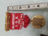 1896 IOH Fraternity Award Badge Antique Vintage Pin Improved Order of Heptasophs
