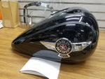 Black Gas tank Harley Nostalgia Heritage Softail Fatboy W emblems New 09-up ?