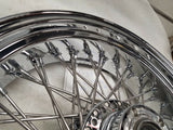 18x5.5 60 SS Spoke Wheel 3/4 Axle Harley Custom Chopper Chrome Billet Hub Softai