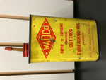 VINTAGE WADCO SUPER SUPREME TRANSPARENT CUTTING THREADING OIL JC WHITLAM GAS CAN