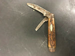 Vintage Schatt & Morgan 3 Blade Pocket Knife Titusville Pa W/natural Bone Handle