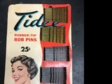 Vintage Tidee Rubber Bobby Hair Dresser Beauty Prod Pins 50's Store Display Solo