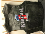KNIEVEL CYCLES MOTORCYCLE EVEL LADIES M  RIDING HARLEY PATCH GRAY VEST LEATHER