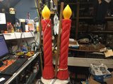 Vintage 35-inch Tall, Rare Union Products Birthday/Holiday Candle Blow Molds