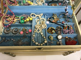 ESTATE JEWELRY COSTUME JUNK METAL BEADS VINTAGE CLIP-ONS